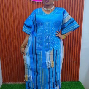 Aso-Oke & Autogele - Blue