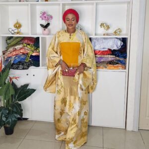 Damask Dress - Gold