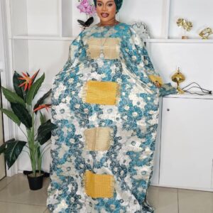 Damask Dress - Teal Floral